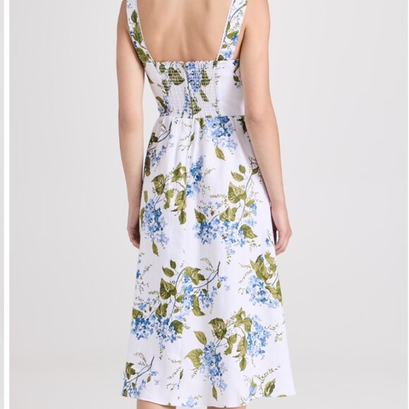 Reformation Blue Floral Midi Dress - Picture 2 of 6